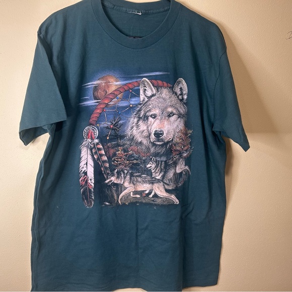 July 4th vintage motorcycle rally shirt from 1997 native design GUC - Picture 1 of 6